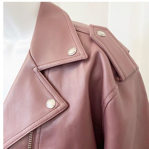 NWT Blank NYC Faux Leather Crop Moto Jacket size Medium - Picture 5 of 12